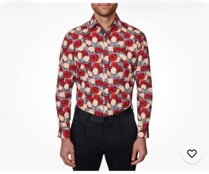 NWT Society of Threads men's slim fit floral performance stretch dress shirt